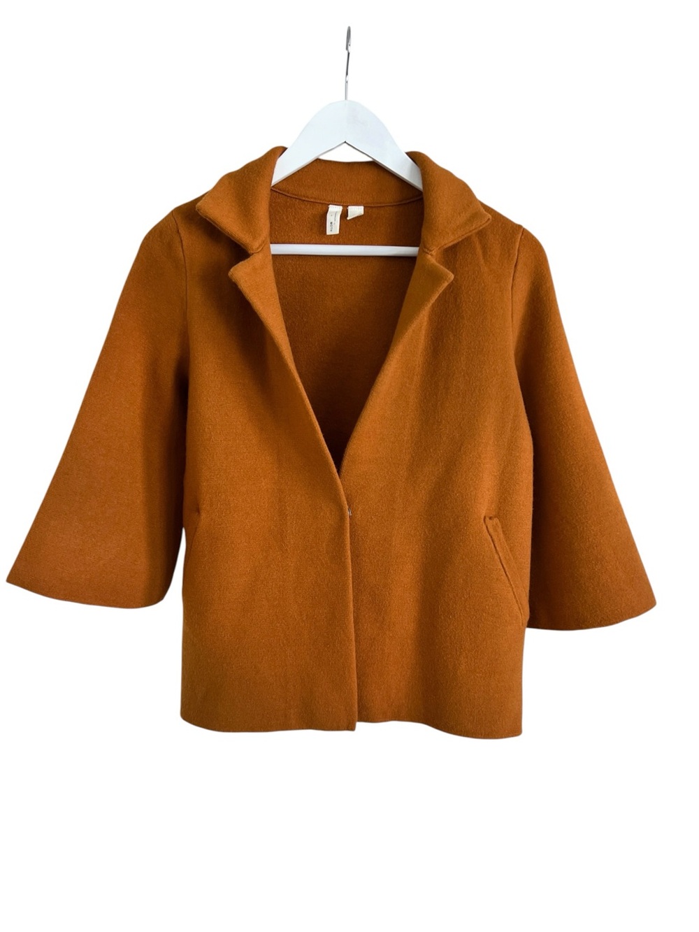 Anthropologie Moth Short Peacoat in Rust Orange Sz XS